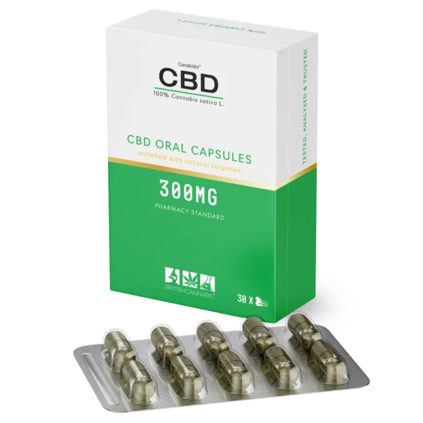 CBD Capsules - 300mg (30 x 10mg Capsules) - 100% Cannabis Capsules