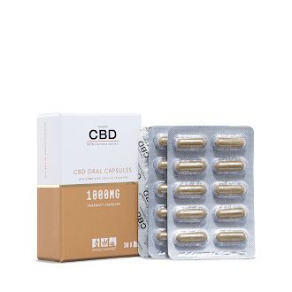 CBD Capsules - 1000mg (30 x 33mg Capsules) - 100% Cannabis Capsules
