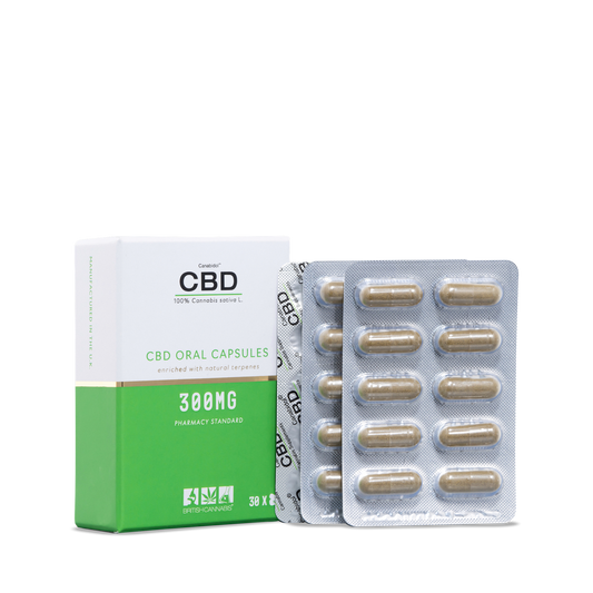 CBD Capsules - 300mg (30 x 10mg Capsules) - 100% Cannabis Capsules