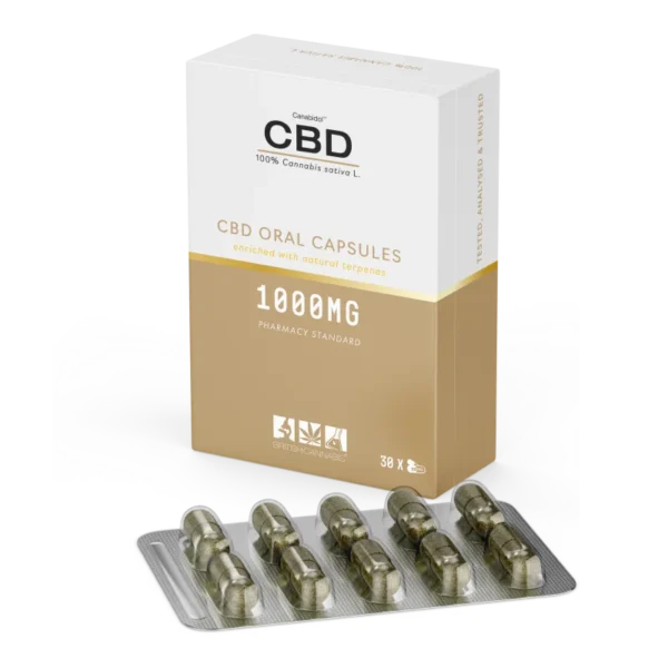 CBD Capsules - 1000mg (30 x 33mg Capsules) - 100% Cannabis Capsules