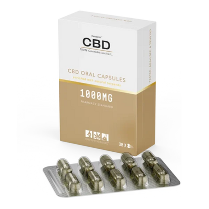 CBD Capsules - 1000mg (30 x 33mg Capsules) - 100% Cannabis Capsules